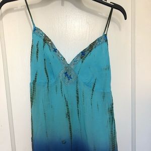 Bebe Beaded Silk Top
